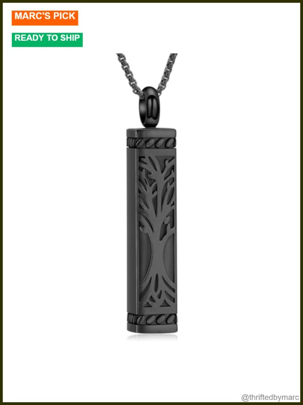 Tree of Life Urn Necklace for Ashes Stainless Steel Memorial Keepsake Pendant